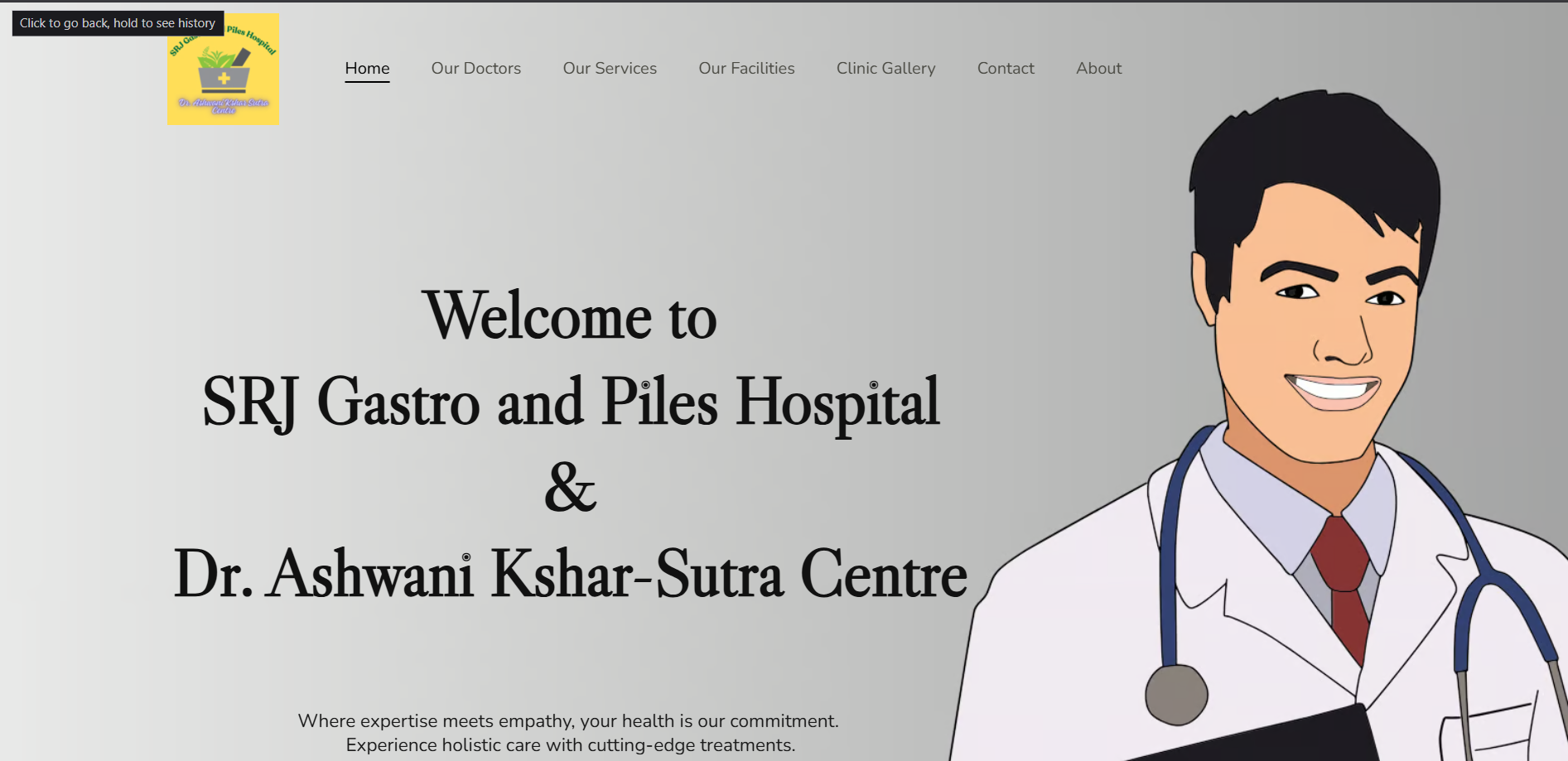 SRJ Clinic website preview image